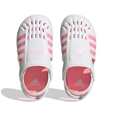 adidas Water Sandal (Velcro fastener, closed toe area) white/pink swimming shoes for girls